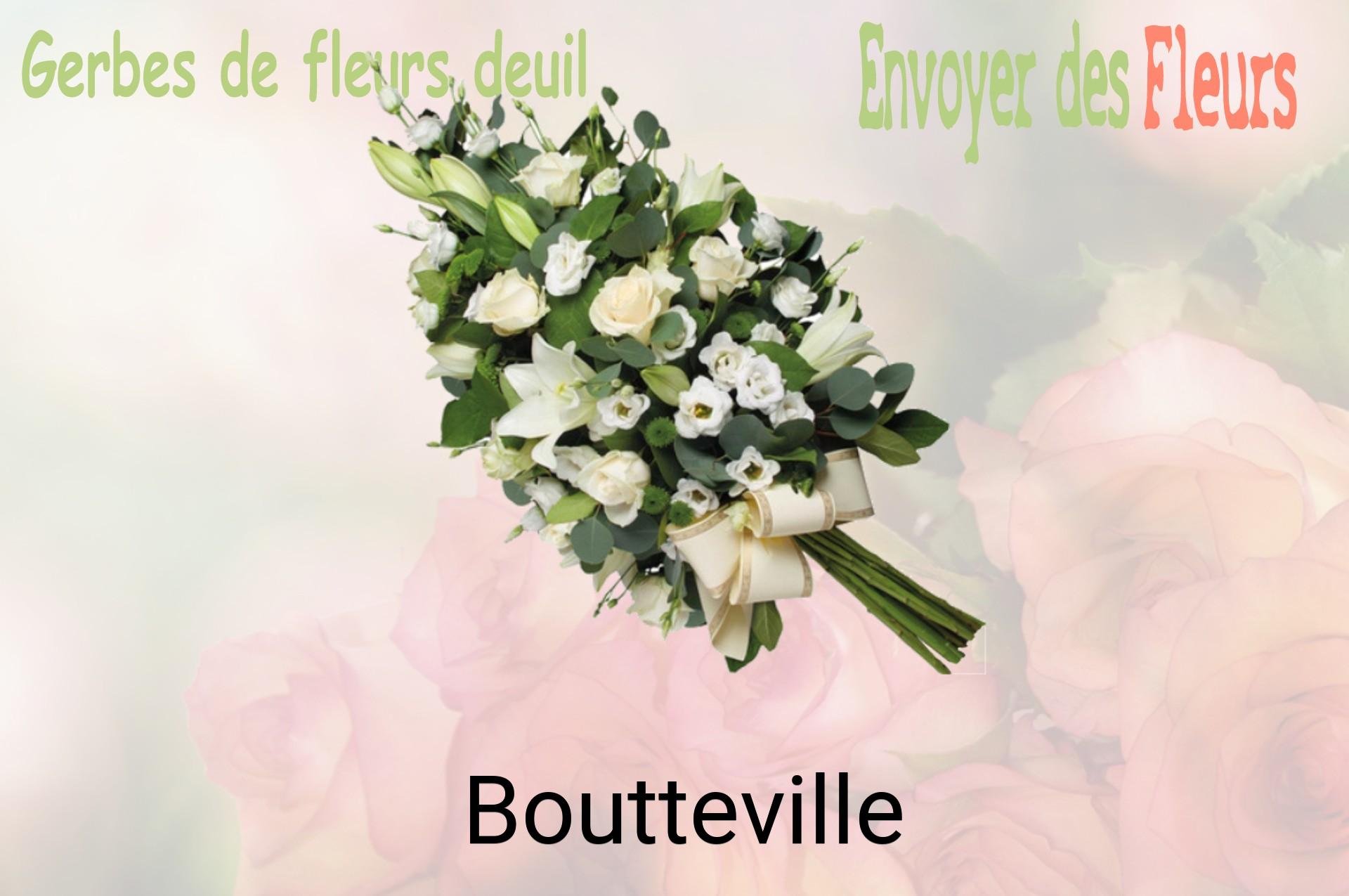 Gerbe de fleurs de deuil livrée à Boutteville
